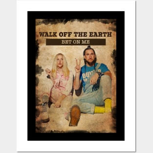 Vintage Old Paper 80s Style Walk Off The Earth Posters and Art